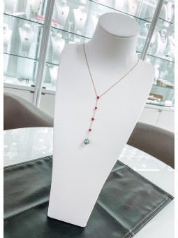 Collier en Or jaune, rubis...